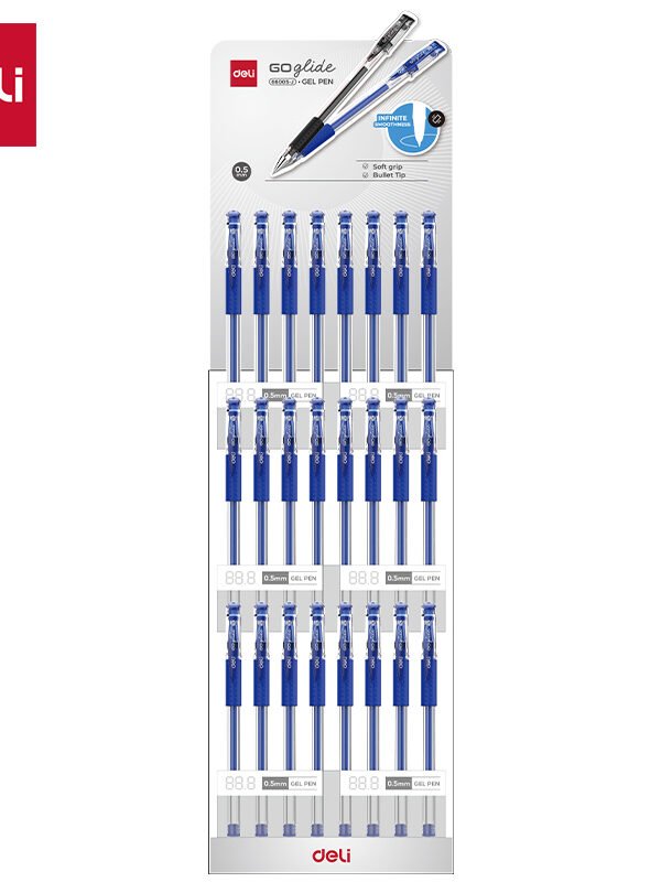 1 ديلي ستاند أقلام حبر جل - 0.5مم - أزرق - E6600S-JL