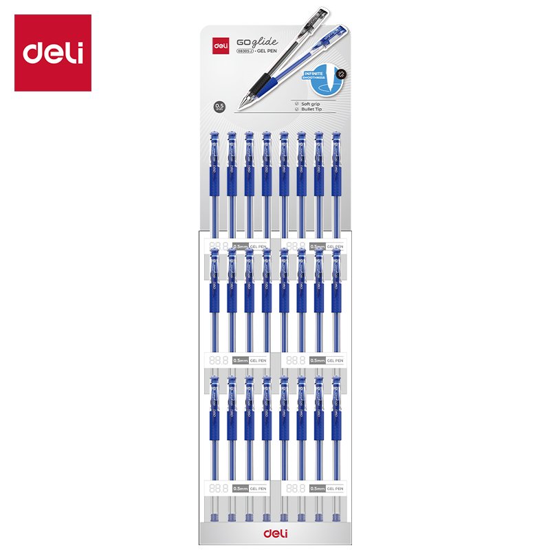 1 ديلي ستاند أقلام حبر جل - 0.5مم - أزرق - E6600S-JL