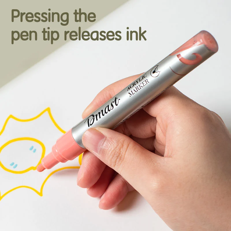 ديلي قلم اكريليك ألوان فاتحة - 2مم - 6 ألوان - EC351