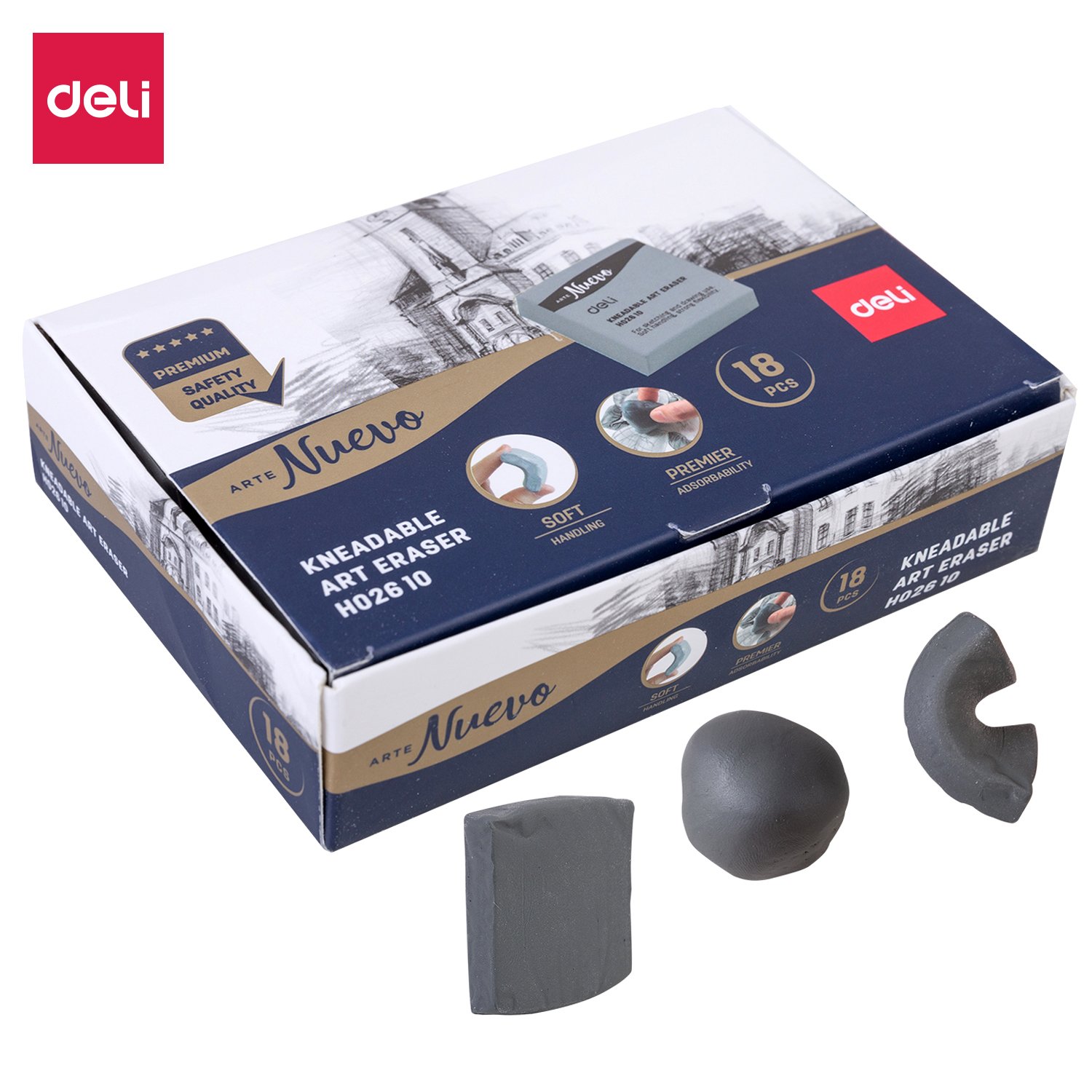 ديلي ممحاة فنية معجون - قياس 45*43*10 مم - رمادي - EH02610