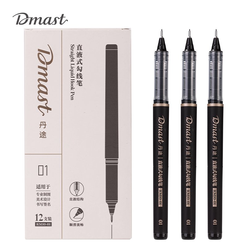 RM10-01 (4) ديلي قلم تحديد - رأس إبرة - أسود - RM10-01