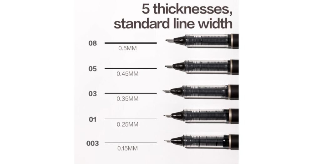 ديلي قلم تحديد - رأس إبرة - أسود - RM10-03