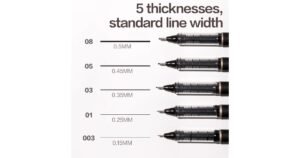 ديلي قلم تحديد - رأس إبرة - أسود - RM10-03