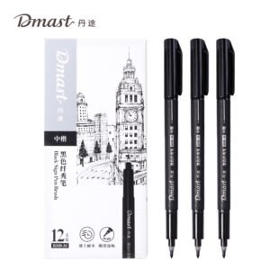 ديلي قلم تحديد - رأس فرشاة - أسود - RM9-M