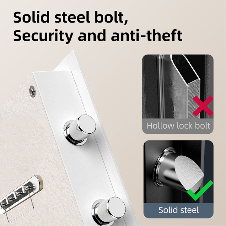 et633-fingerprint-safe-forsale ديلي خزنة معدنية - حماية (أرقام + مفتاح + بصمة) - 9.5 كغ - 25*25*35 سم - أبيض - ET633