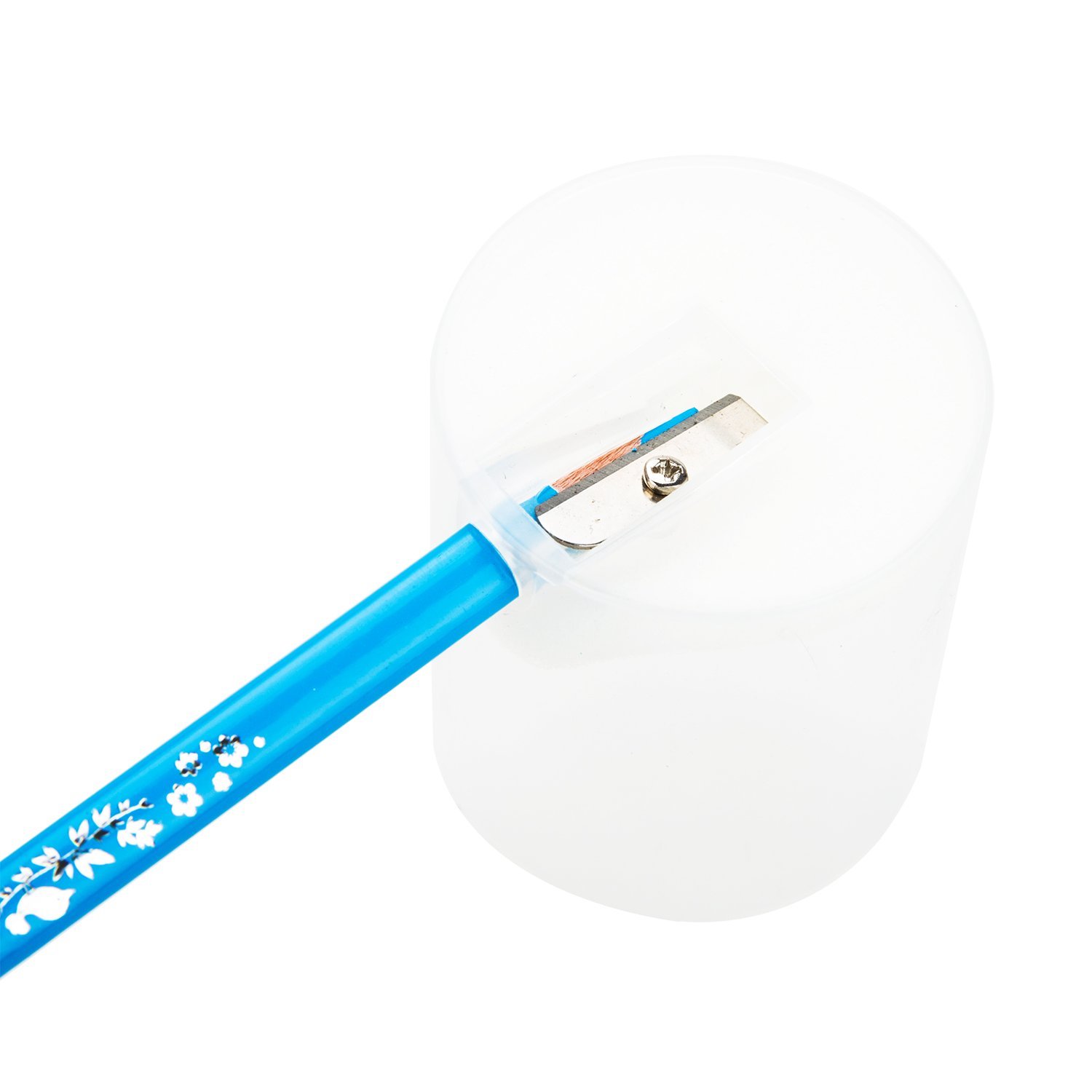 EC00307- (3) ديلي أقلام تلوين خشبي طويل - كالاران علبة اسطوانية مع غطاء بمبراة - 12 لون EC00307