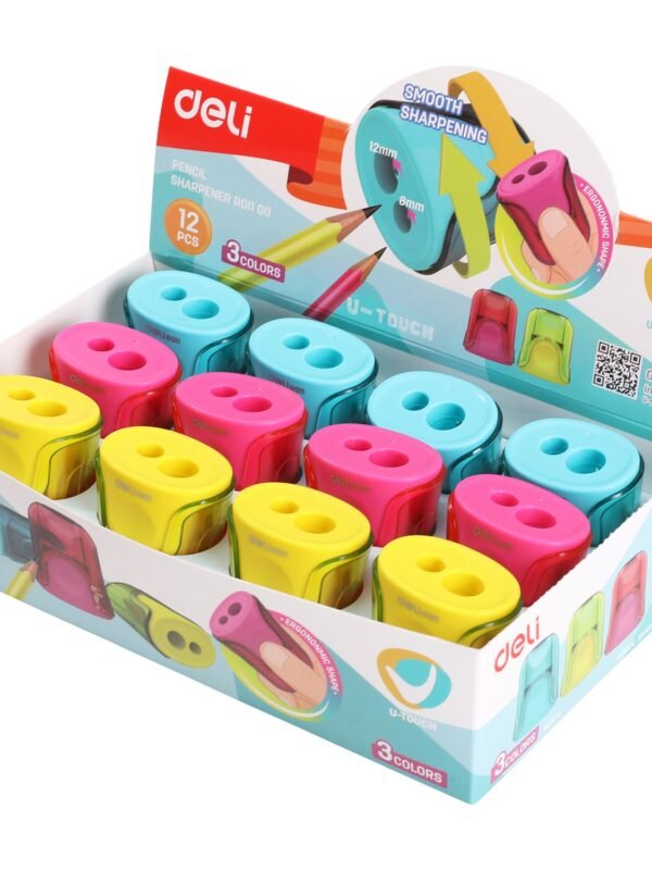 ديلي مبراة خزان مزدوجة - قياس عادي + جامبو - ألوان مختلفة Er01100