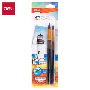 ديلي مجموعة فرشاة رسم - 3 قطع - رأس مبروم - EC404