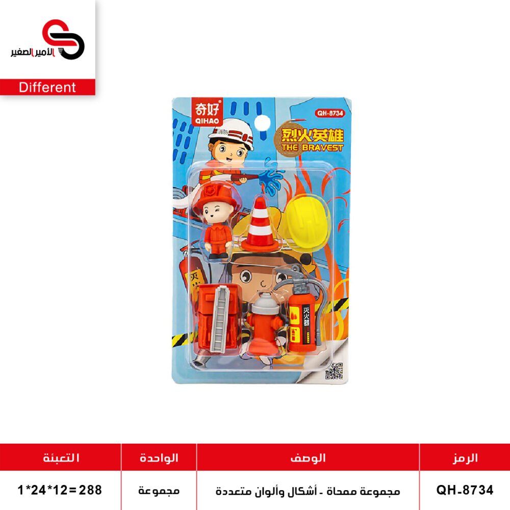 مجموعة ممحاة - أشكال وألوان متعددة (QT12) QT.8339