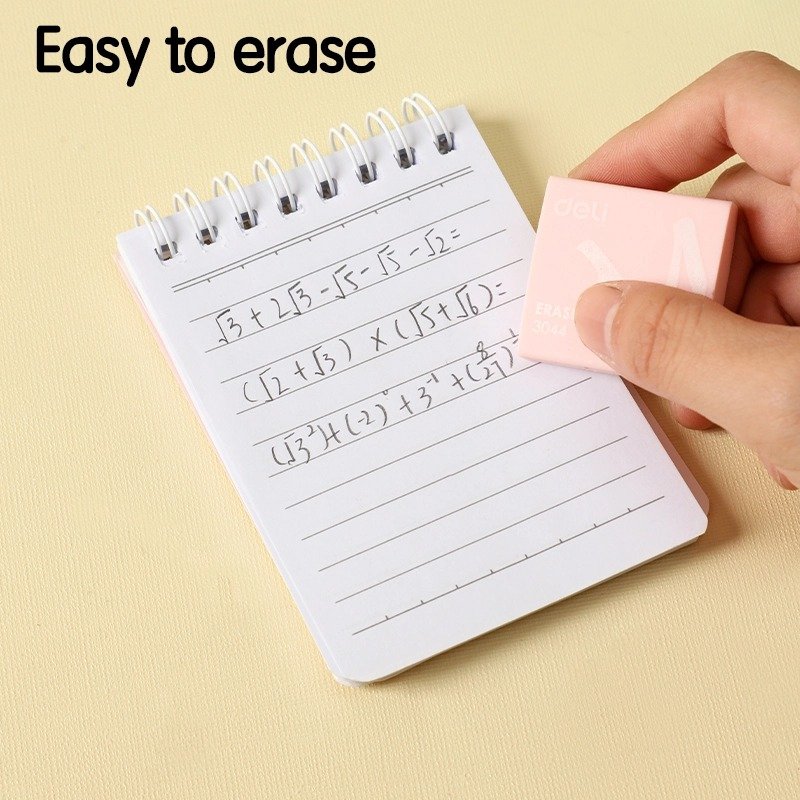 E3044 (3) ديلي ممحاة - ماكرون - قياس 35*35*11 مم - نهدي / زهري / أزرق / أصفر - E3044