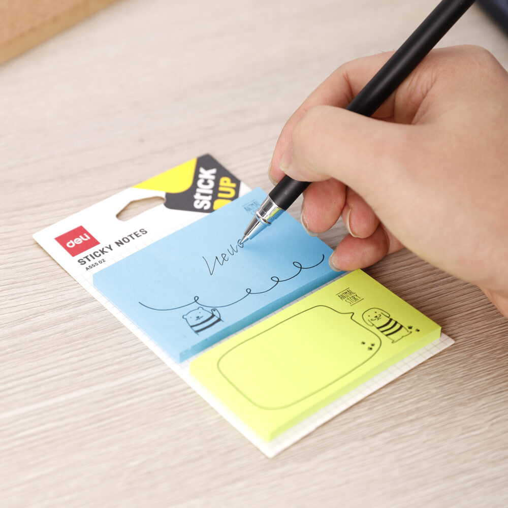 EA55502 (3) ديلي ورق ملاحظات لاصقة - 7.6*9.5 سم - 50 ورقة - ألوان مختلفة - EA55502