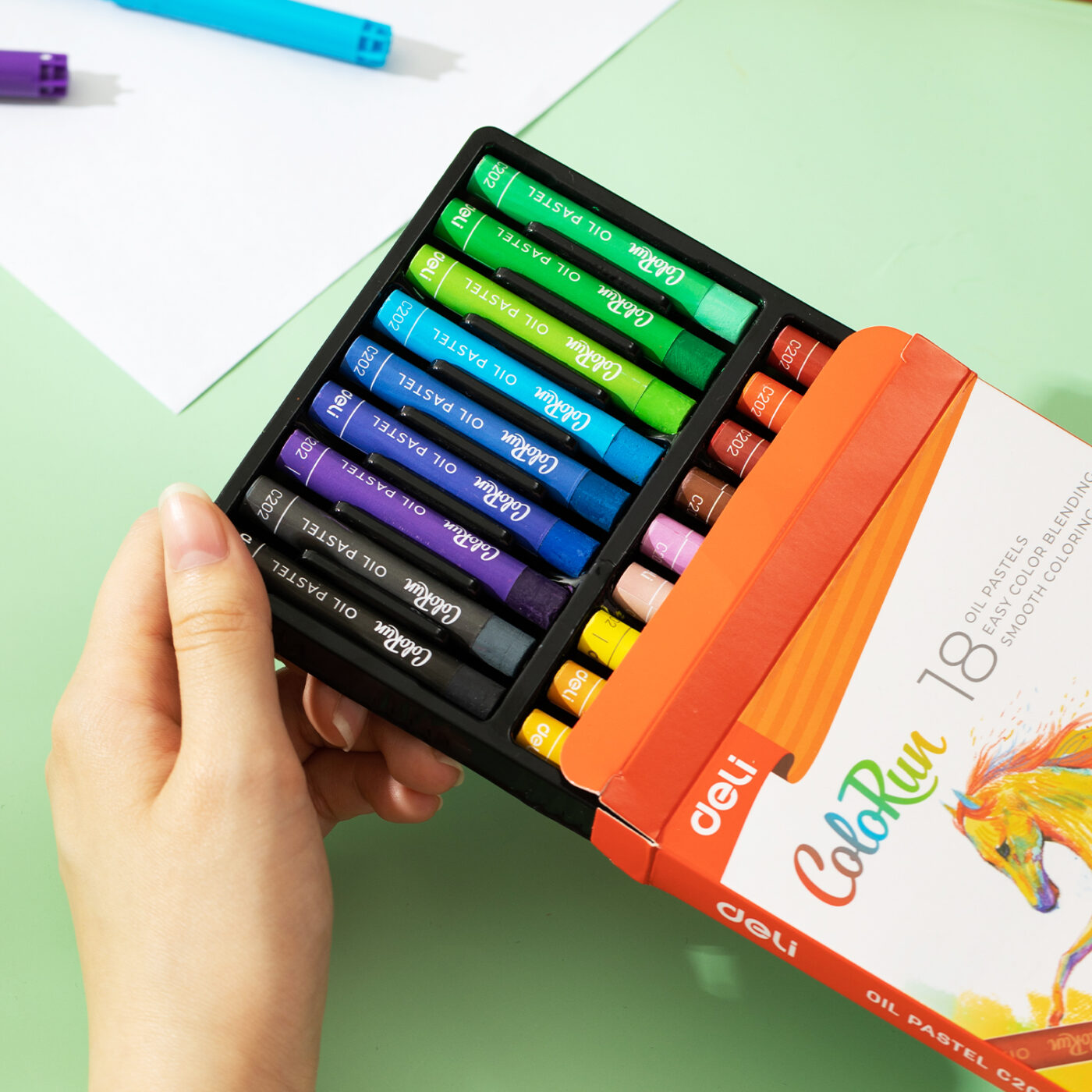 ديلي أقلام تلوين باستيل زيتي - 12 لون - EC20200