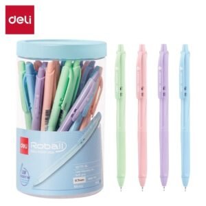 EQ117C-BL (3) ديلي قلم حبر جاف كباس - 0.7 مم - أزرق - بدن ملون - EQ117C-BL