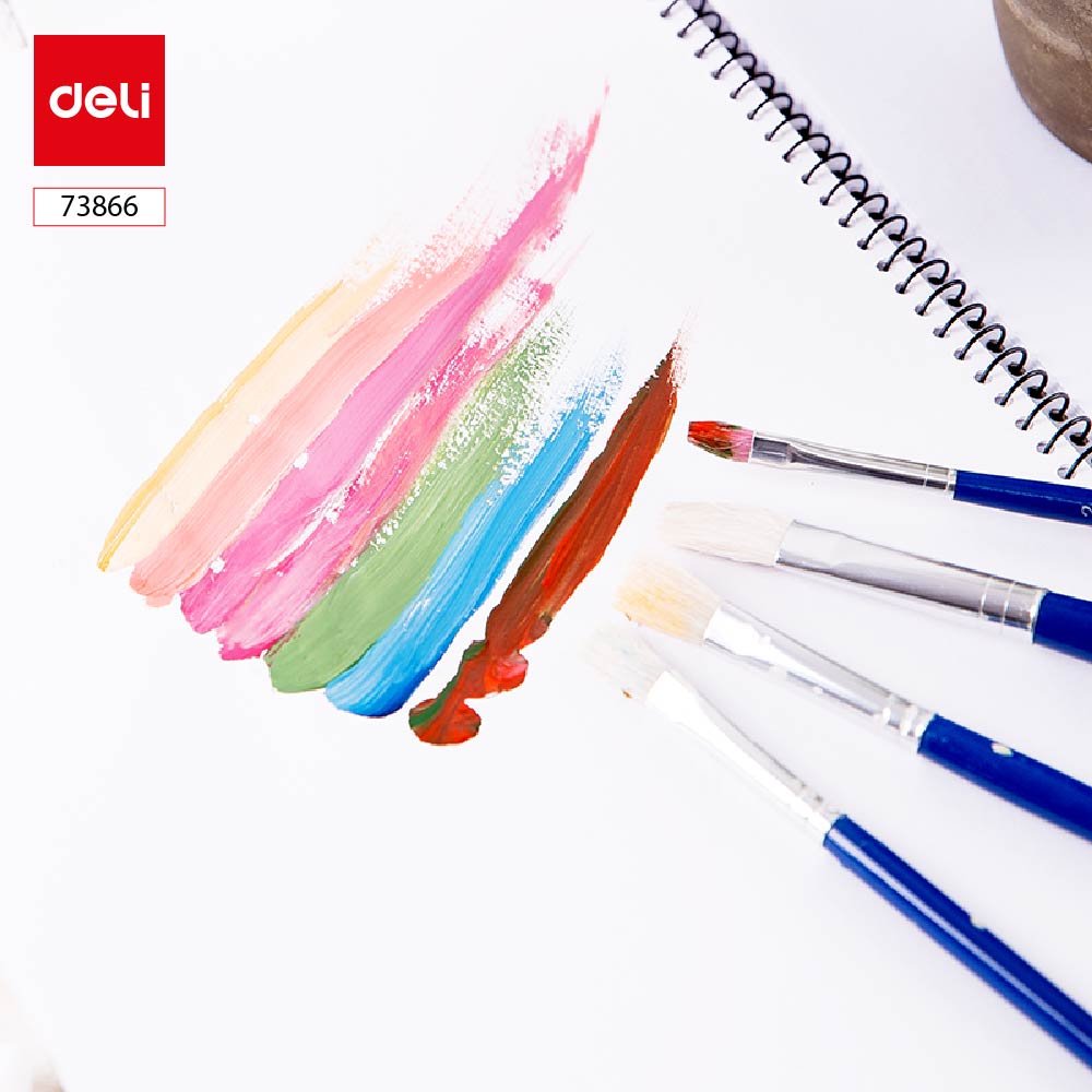 ديلي مجموعة فرشاة ألوان غواش - رأس مشطوف - أزرق - E73866