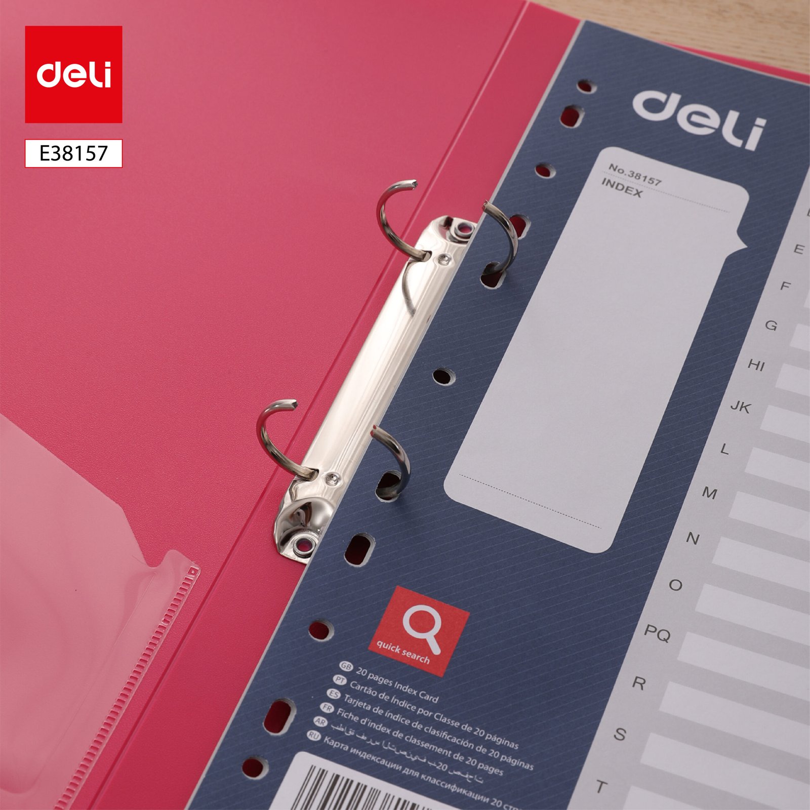 ديلي أطباق فواصل وفهرسة مصنف - 20 فاصل - قياس A4 - رمادي E38157