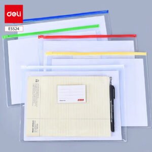 ديلي مصنف سحاب - قياس A5 - شفاف سحاب ملون E5524