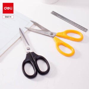 ديلي مقص معدن - مقبض بلاستيك مضغوط - 20.2 سم - أسود، أصفر E6014