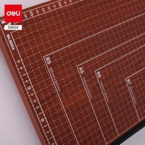 ديلي مقطع ورق سكين معدن - طبلية قياس A4 - مقبض وقفل حماية - بني - E8004