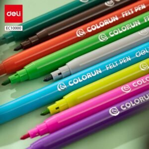 ديلي أقلام تلوين فلوماستر طويل رأس 1 مم - 12 لون EC10000