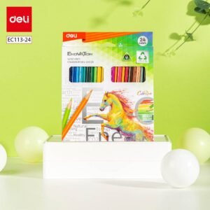 ديلي أقلام تلوين بلاستيك طويل - إينوڤيشن - 24 لون EC113-24