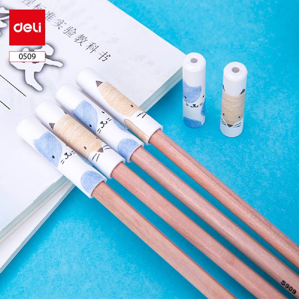 ديلي غطاء قلم رصاص - 45*13مم - 6 قطع - ألوان مختلفة - E0509