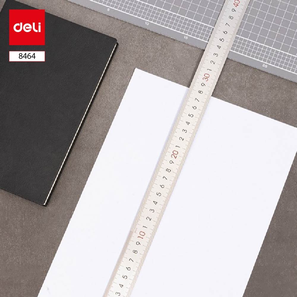 8464-2 ديلي مسطرة معدن - قياس 50 سم - فضي - E8464
