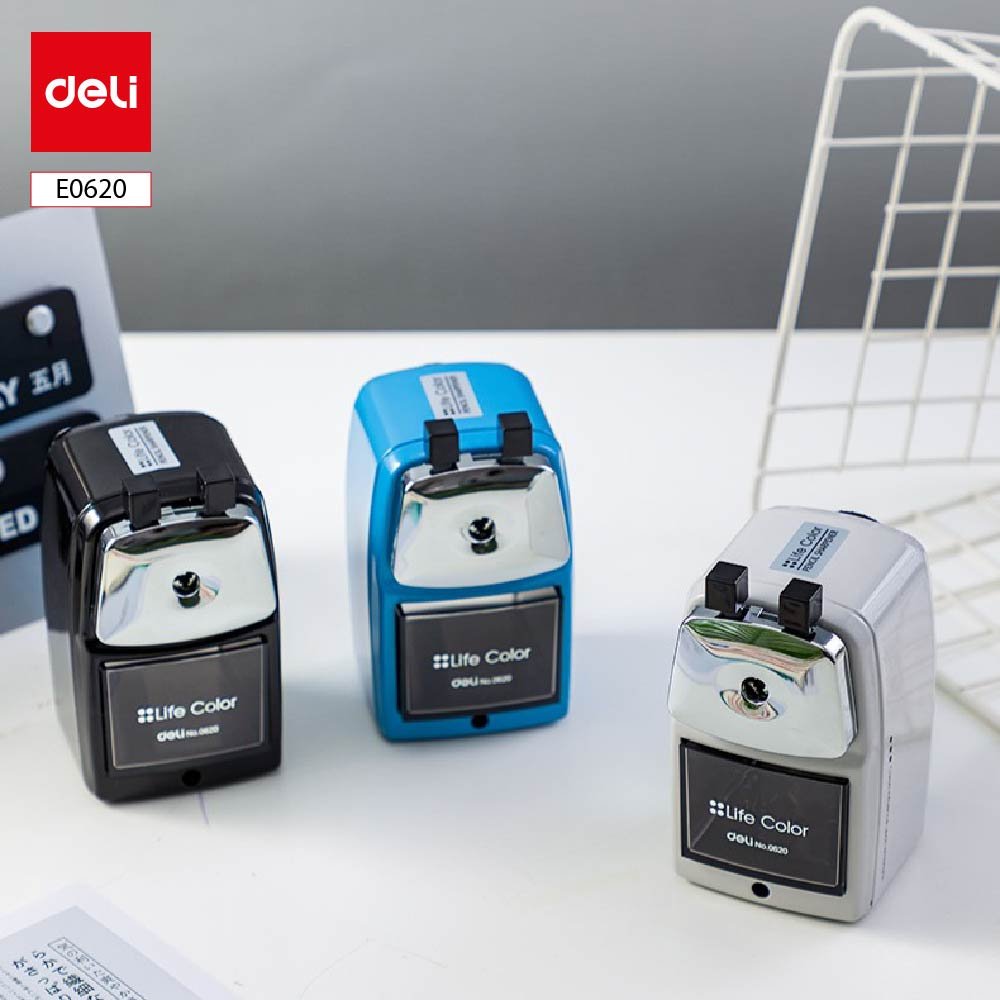 ديلي مبرأة مانويل معدنية - درج خزان - قياس125*73*132 مم - ألوان مختلفة - E0620