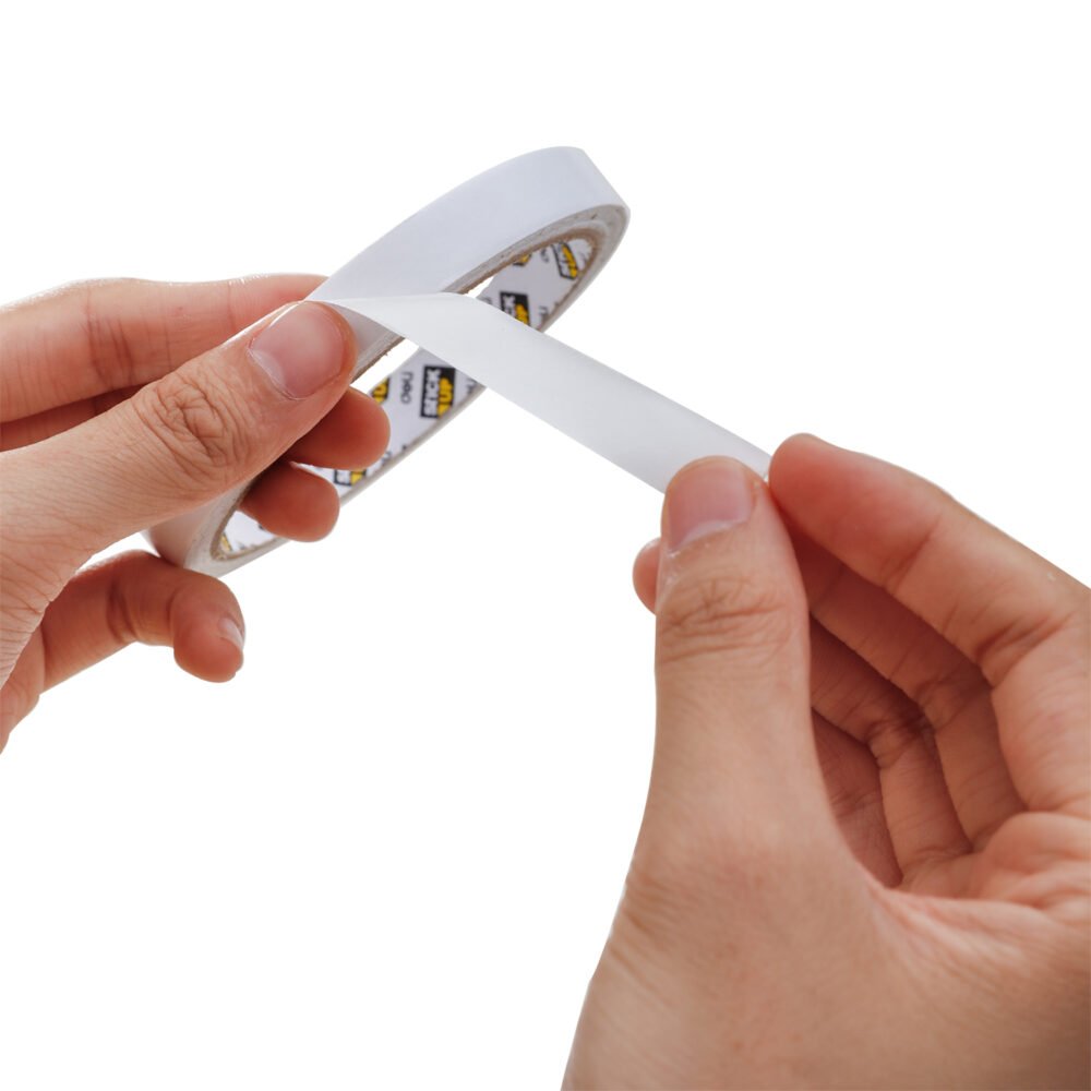 E30405-5 ديلي بكرة شريط لاصق وجهين - 10 يارد - ورق - عرض 12 مم - سماكة 0.8 مم - أبيض E30405