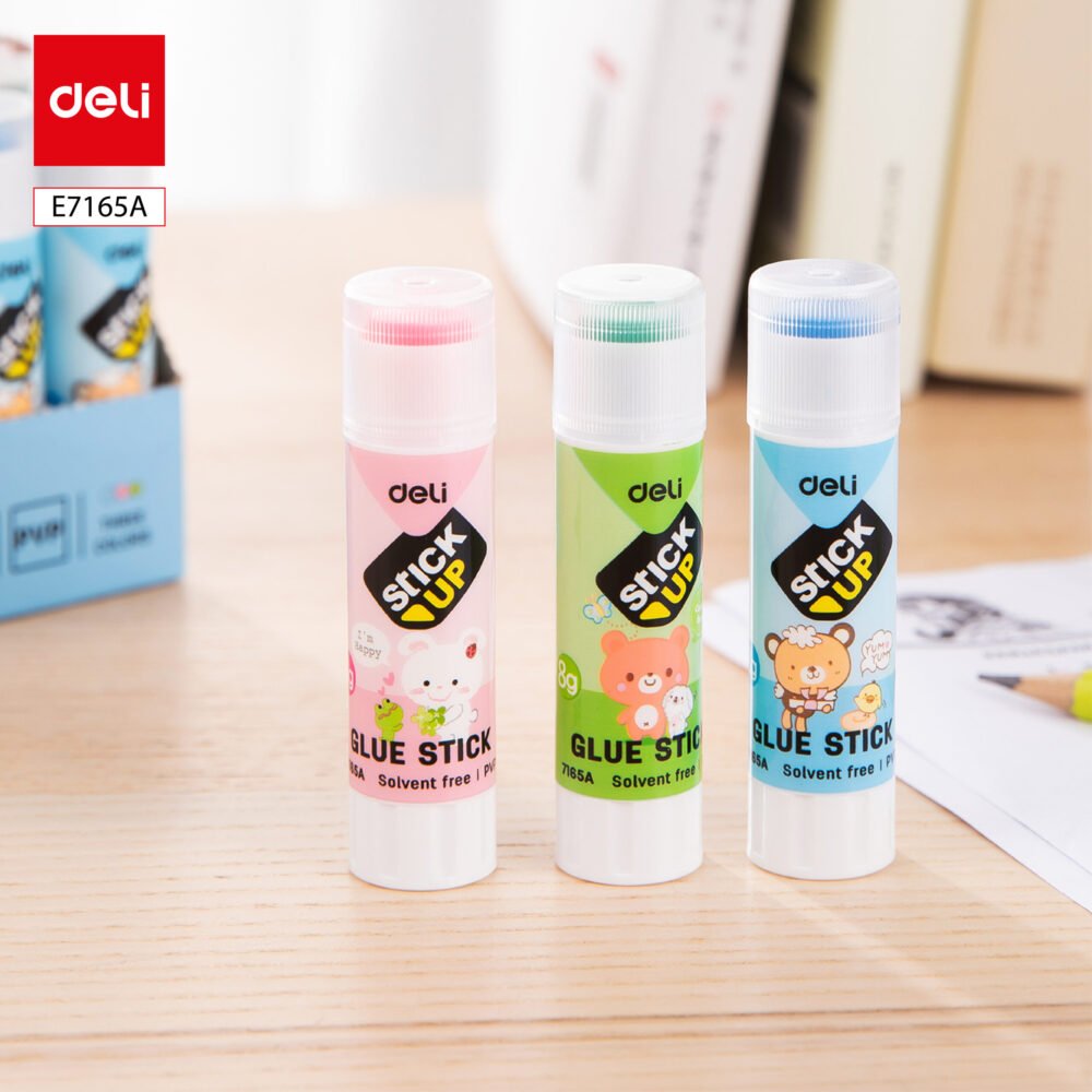 ديلي أصبع صمغ جاف - 8غ - رسومات أطفال - 3 ألوان مختلفة E7165A