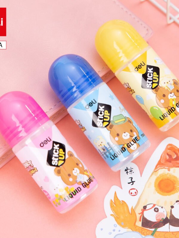 E7301A-0 ديلي صمغ سائل - 35 مل - رسومات أطفال - 3 ألوان مختلفة E7301A