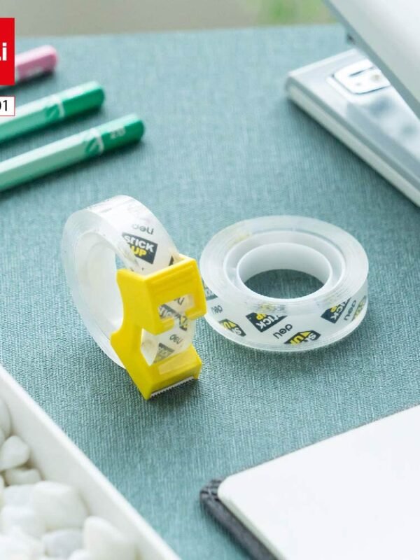 ديلي بكرة شريط لاصق - شفاف - 20 يارد - عرض 18 مم - مع مقبض للتحكم والقطع - EA30701