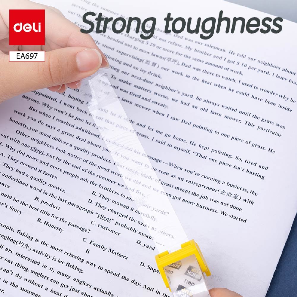 ديلي بكرة شريط لاصق - شفاف - 30 يارد - عرض 12 مم - مع مقبض للتحكم والقطع - EA697