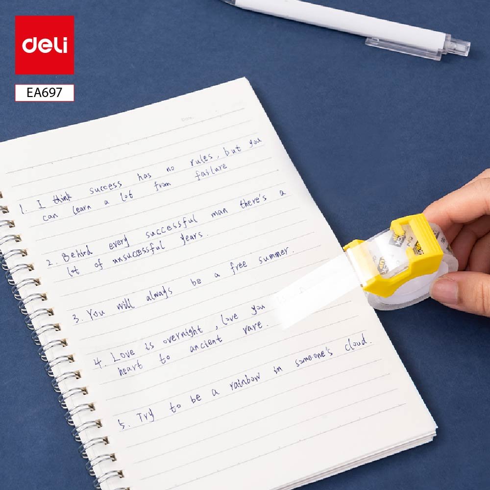 ديلي بكرة شريط لاصق - شفاف - 30 يارد - عرض 12 مم - مع مقبض للتحكم والقطع - EA697