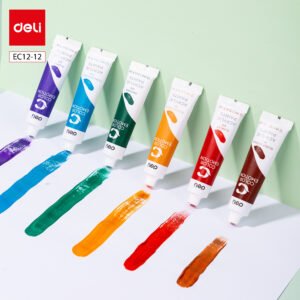 ديلي تلوين أكرليك عصارة 12 مل - 12 لون - مع فرشاة - EC12-12