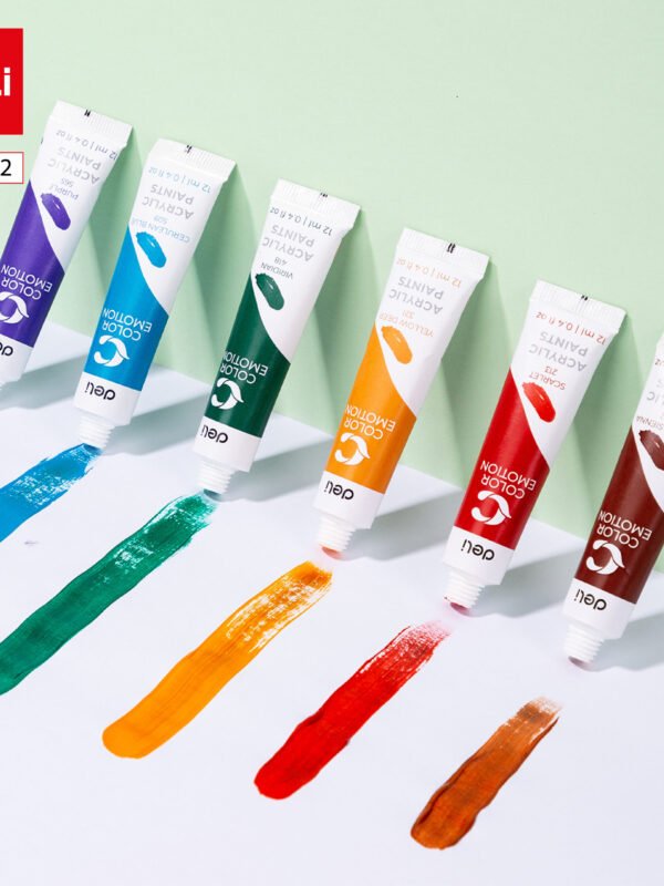 ديلي تلوين أكرليك عصارة 12 مل - 12 لون - مع فرشاة - EC12-12