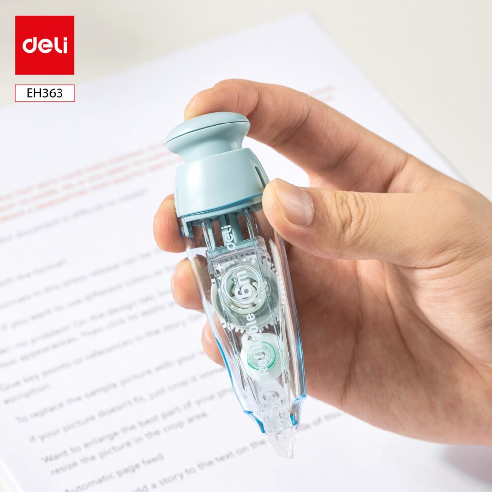 EH363 ديلي شريط تصحيح 5مم*6م - رأس كباس - بكرة شريط إضافية قابلة للتبديل - شفاف ملون EH363